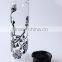 Large Capacity New Design Handblown Borosilicate Recycled Glass Water Bottle With Black Pattern