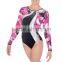 Wholesale Gymnastics Girl Long Sleeve metallic leotards