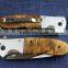 OEM Promotional stainless steel folding Pocket knife With Wooden Handle