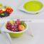 Standing Silicone Collapsible Collander Of Foldbale Draining Basket Strainer