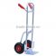 Foldable hand trolley with adjustable handle