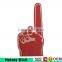 Melors OEM giant cheer foam hand, custom red foam fingers, wholesale giant cheering custom eva foam hand fingers