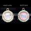 round metal medal engraving pendant for zipper and jewelry making-870