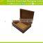 Empty wood veneer cigar storage gift box