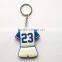 Number Letter Printing Metal Funny PVC Key ring Wholesale Rubber Key chain