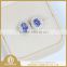 tanzanite luxury earring with 925 silver match Czech diamond around