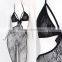 Floral Lace Strappy Cut Out Side Bodystocking Sexy Lingerie