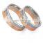 Fashion Stainless Steel Two Tone Couple Wedding Band Rings for Lovers