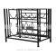 HomCom 31" 25 Bottle Metal Wine Storage Rack Table - Black/Multi-Color