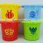 2015 hot sell competitive price plastic summer beach bucket Y6863382,with EN71/6P/ASTM/HR4040
