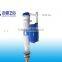 Toilet adjustable fill valve with brass shank