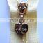 Yellow Nylon Coil Zipper- Gold heart zipper pull for bag garment open end zipper