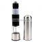 Automatic Stainless Steel Spice, Pepper, Salt Grinders and Mills -Ceramic, Battery Power, One-touch grinder set of 2