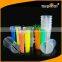 Unique Plastic 3 in 1 Split Cup With Lid 700ml 1000ml for Iced /Hot Coffee Boba Milk Tea Smoothies