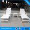 Outdoor Furniture Teak Handrails And Wheel Sun Lounger