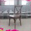 2015 hot sale factory stackable wooden cross back chair