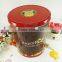 Round large popcorn tin storage bucket