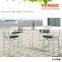 Aluminum bar chair with PE rattan seating bar stool high chair in outdoor