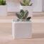 Indoor 2 inch small rectangular white ceramic planters for succulents