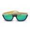 Fashion black frame glasses, natural bamboo sunglasses