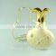 wholesale Ceramic Craft, electroplated gold ceramic vase with iron stand