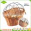 Wholesale removable bike basket pets front wicker bicycle basket for dogs