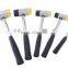 rubber mallet hammer with tublar shaft two way mallet with wooden steel fiberglass plastic-coating handle