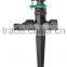 wear-resisting 1/2" plastic rotary sprinkler with plastic spike 360 gear drive