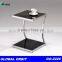 Modern furniture metal legs kitchen table, round glass dining table