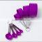 Best purple mini 1/2 cup plastic measuring scoop for flour cosmetic coffee bean, OEM plastic measuring scoop/spoon manufacturer