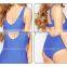 100% polyester Blue color bodysuit ladies