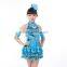 Hot selling children gilrs sleeveless sequin latin dance dress for sale LD0357