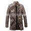 MSW0025 2016 new design men's leather jacket long zipper washed PU leather casual jacket