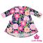 48BQA141 Lovebaby Printed Animal Pattern Long Sleeve With Two Big Pocket Baby Girls Casual Wear New Design Girls Short Frock
