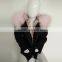 Myfur Cute Girls Pink Raccoon Fur Hooded Fox Fur Lining Cotton Waterproof Parka Jackets for Kids