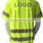 EN ISO 20471 Class2 heat transfer printing logo yellow high visibility T-shirt