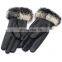 Wholesale winter Genuine leatehr fur gloves for ladies women