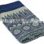 Hand Block Print Kantha Bedcover Vegetable Dye Blanket Ajrakh Kantha Quilt Indigo Print Bedspread