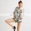 new design high quality standing collar long sleeves breathable quick dry zipper grid print sun protective coat