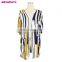 Benancy Stripe Long Summer Knitted Wear Sweater Cardigan Kimono Woman