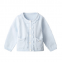 Scalloped Trim Button Up Sweater Coat Toddler Girls Pockets Light blue Cardigan newborn baby sweaters