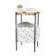 Customized Newest Design Home storage metal round Tea table with wooden lid