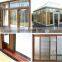 SHENGXIN Modern designs wooden finish slim frame hollow glass aluminium sliding window with inside grill for kenya