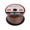 Frosted Flexible Transparent Red 12AWG Speaker Cable 50ft