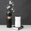 Thread Drawing Gold And Black White New Chinese Ceramic Crafts Vase For Office