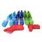 Colorful girls PVC ankle rain boots with side buckle