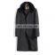Middle-aged and elderly middle-aged and long-length increased fat woolen cloth men's coat coat with fur collar down liner autumn