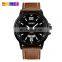 Top brand luxury mens watches Skmei 9115 leather quartz watch for men genuine leather watch strap classic wristwatches