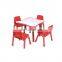New design cartoon style plastic desk, mini kids plastic table and chair set