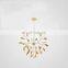 Modern Agate LED Chandeliers Lighting Living Room Gold Metal LED Pendant Chandelier Lights